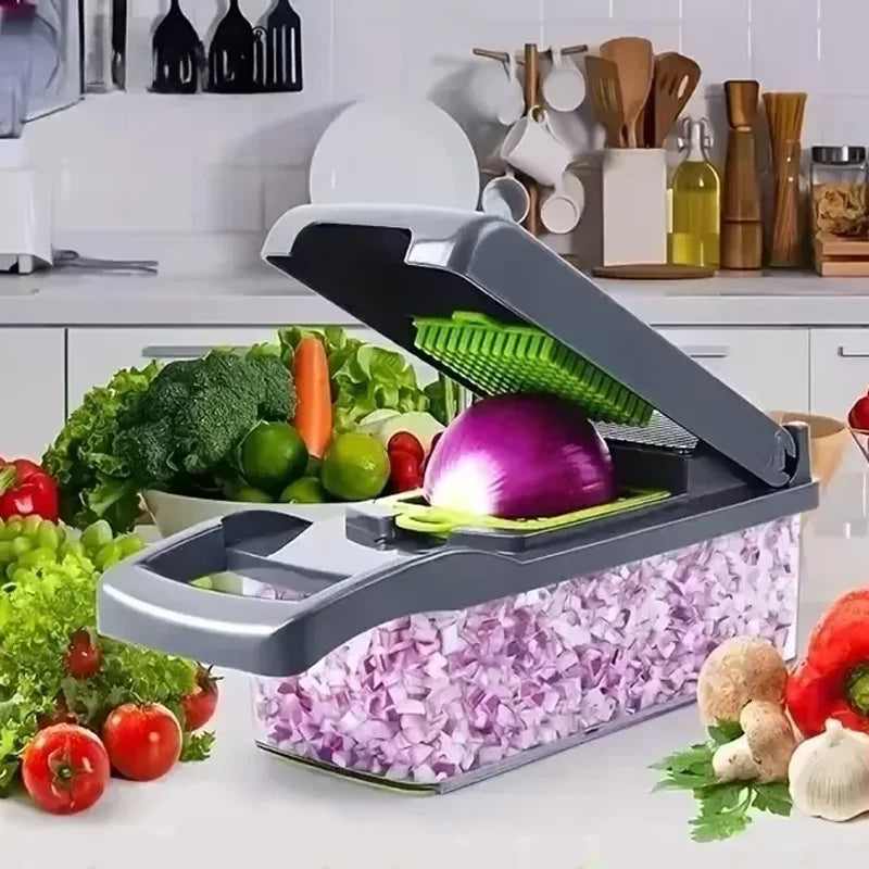 Picador de Vegetais Multifunções,  Fatiador  de alimentos