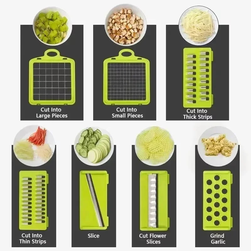 Picador de Vegetais Multifunções,  Fatiador  de alimentos