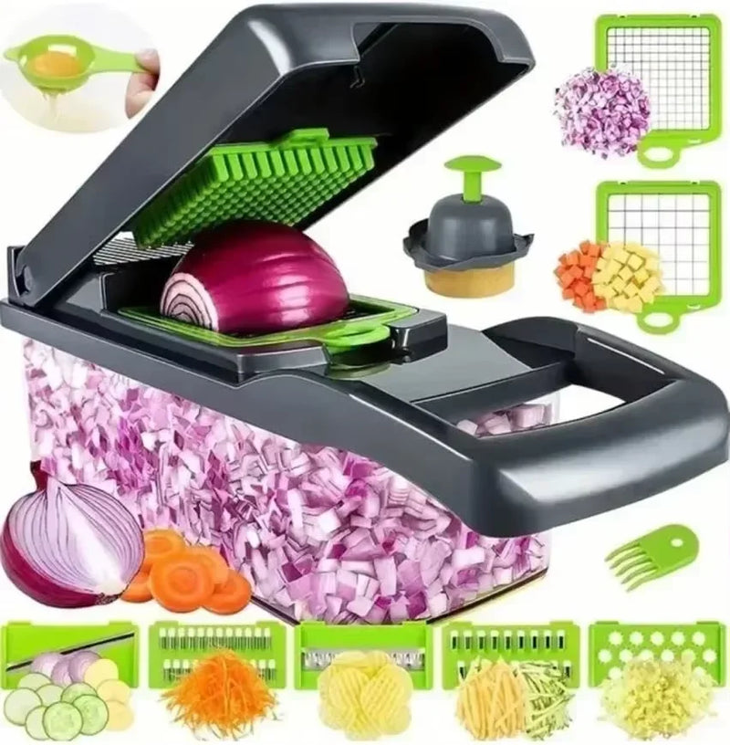 Picador de Vegetais Multifunções,  Fatiador  de alimentos